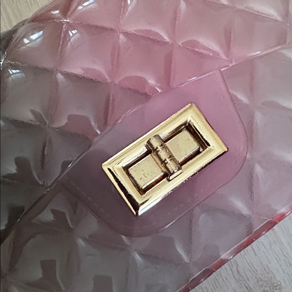 Elegant Pink and Gray Quilted Jelly Women's Bag - Picture 2 of 4